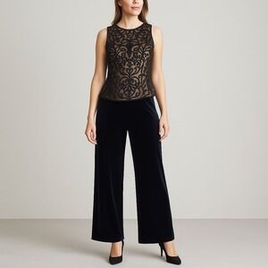 Sean Collection Size Small Pure Silk Black  Beaded Top Party Elegant Blouse